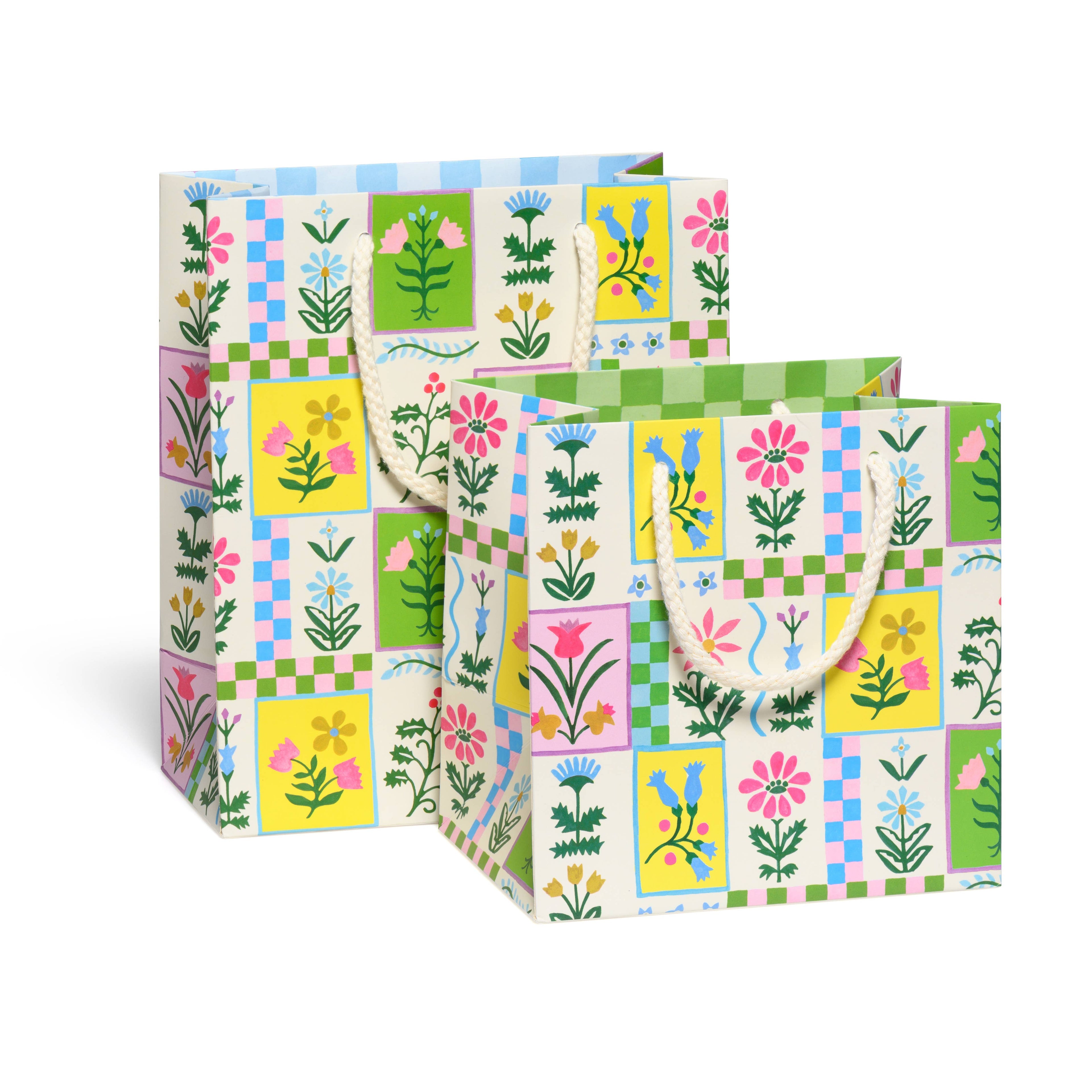 Retro Flower gift bags: Small