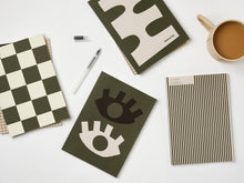 Load image into Gallery viewer, Thin Green Stripe Notebook

