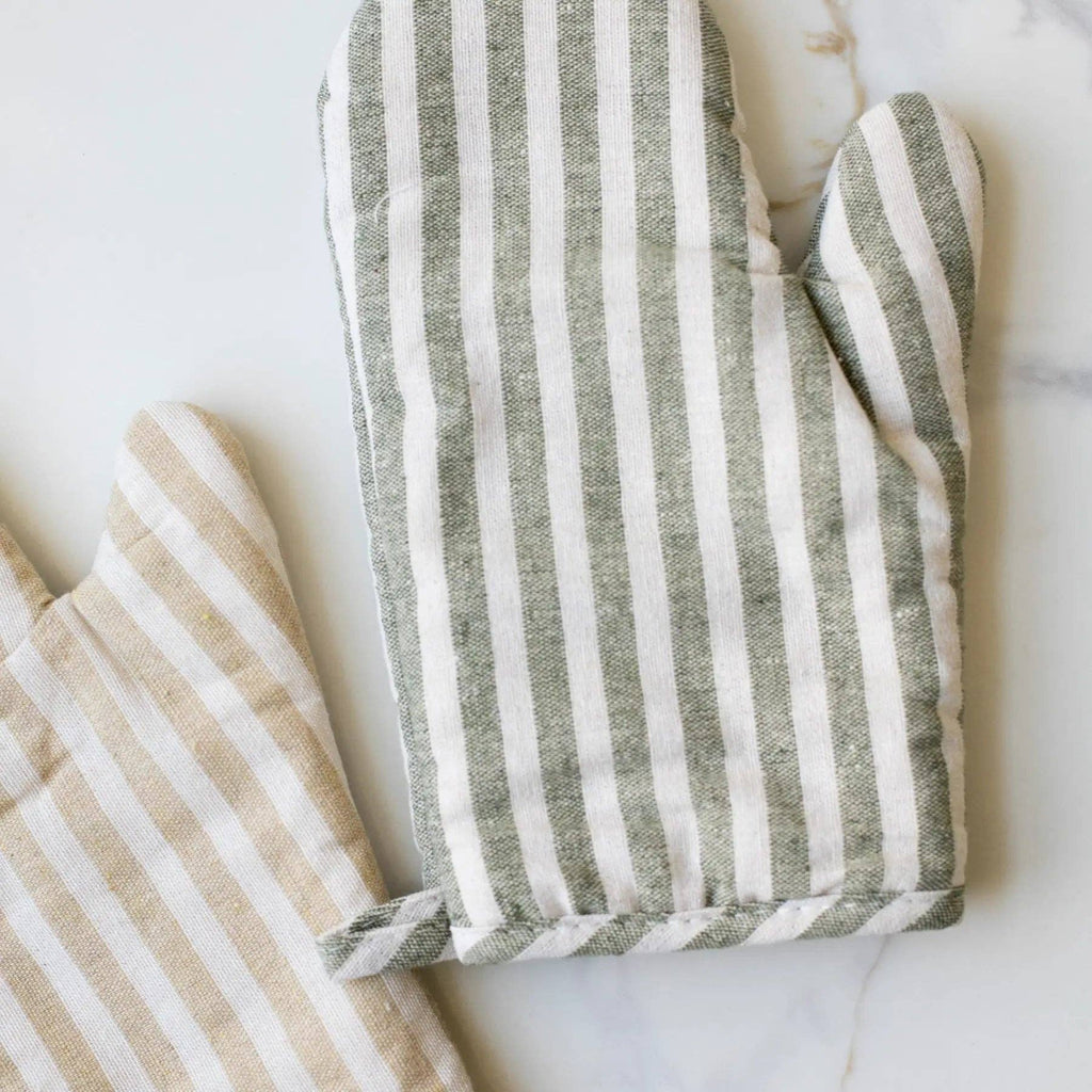 Stripe Oven Mitt: Coffee