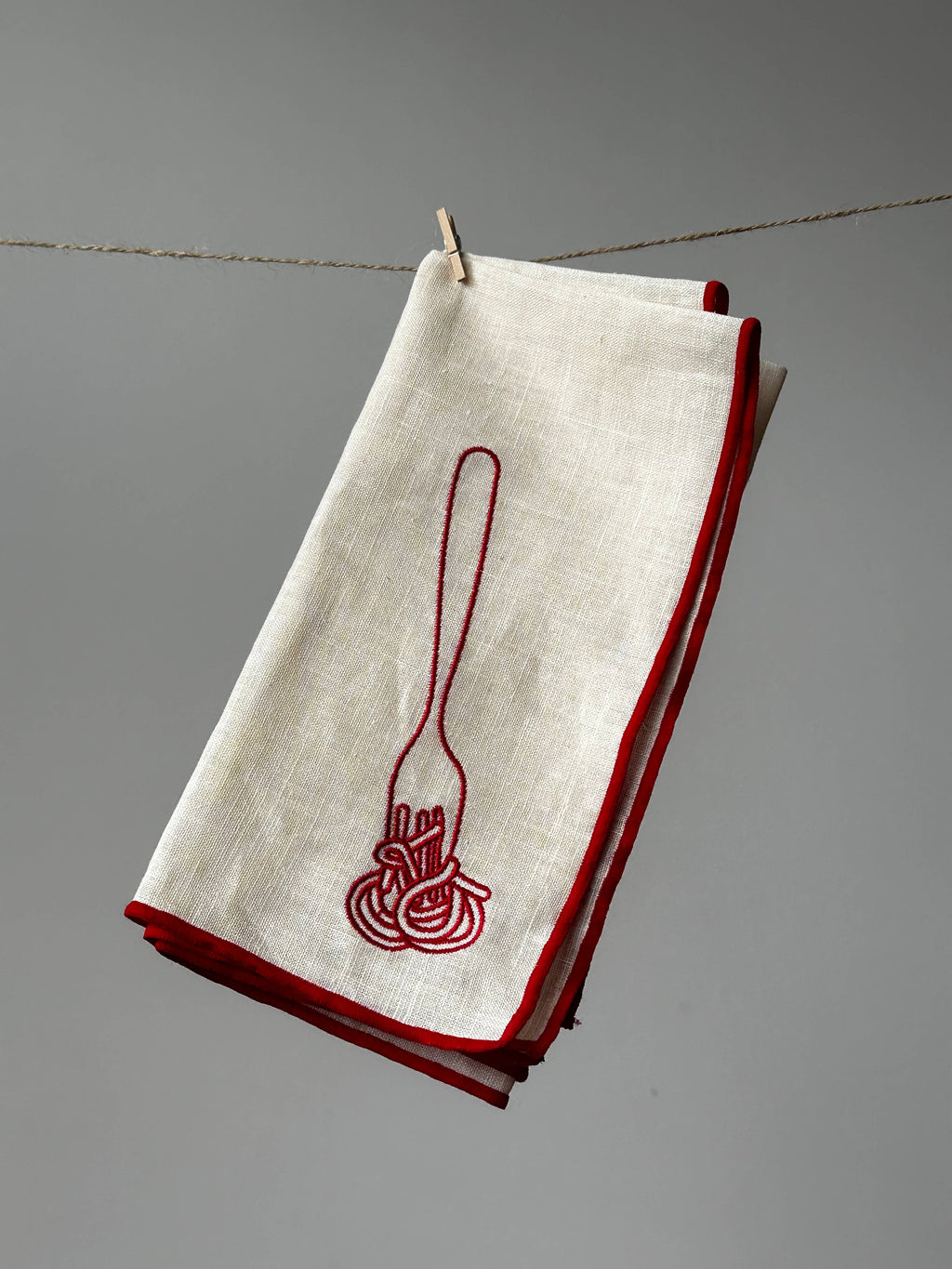 Spaghetti Linen Blend Napkins -Set of 2