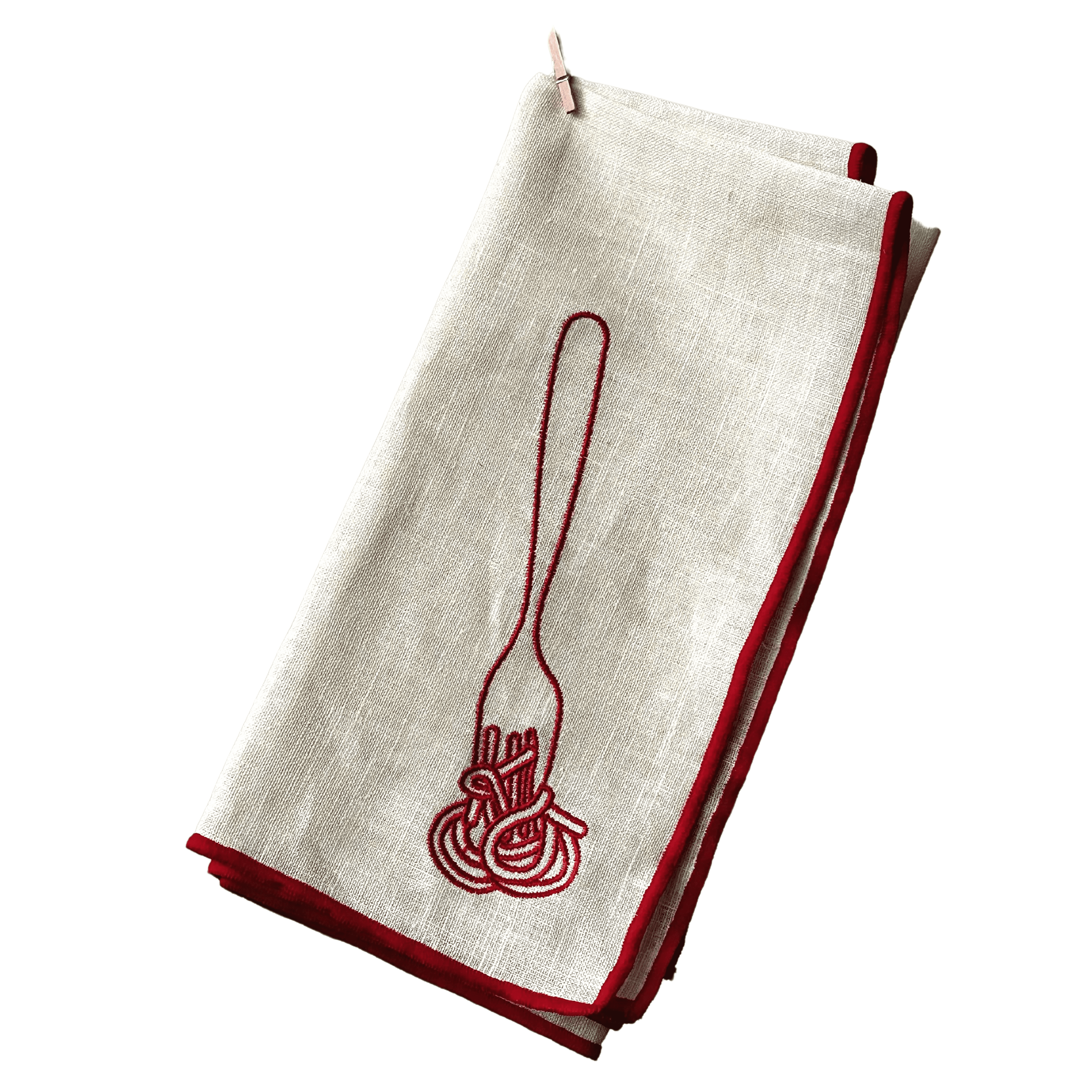 Spaghetti Linen Blend Napkins -Set of 2