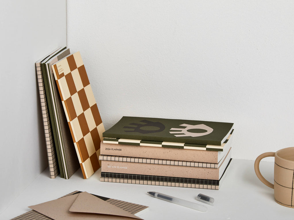 Checkerboard Ochre Notebook
