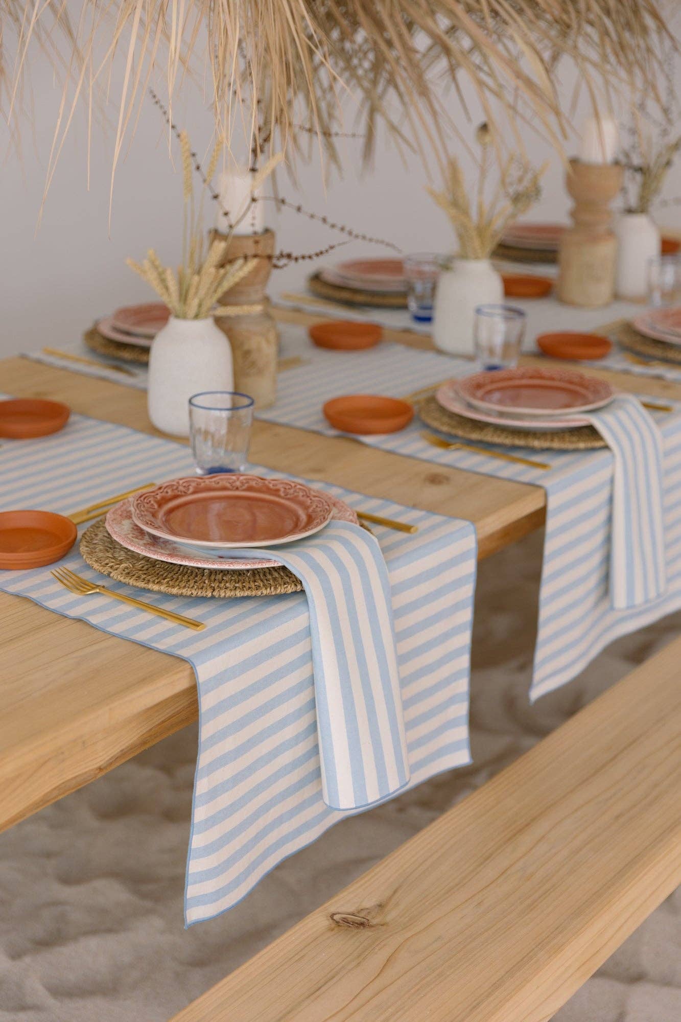 Portugal Blue Striped Table Runner
