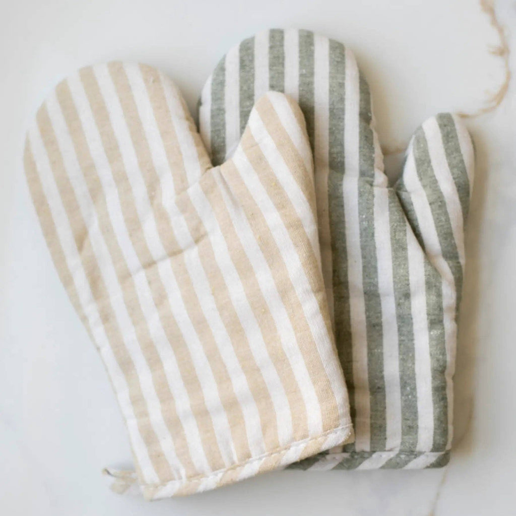 Stripe Oven Mitt: Coffee