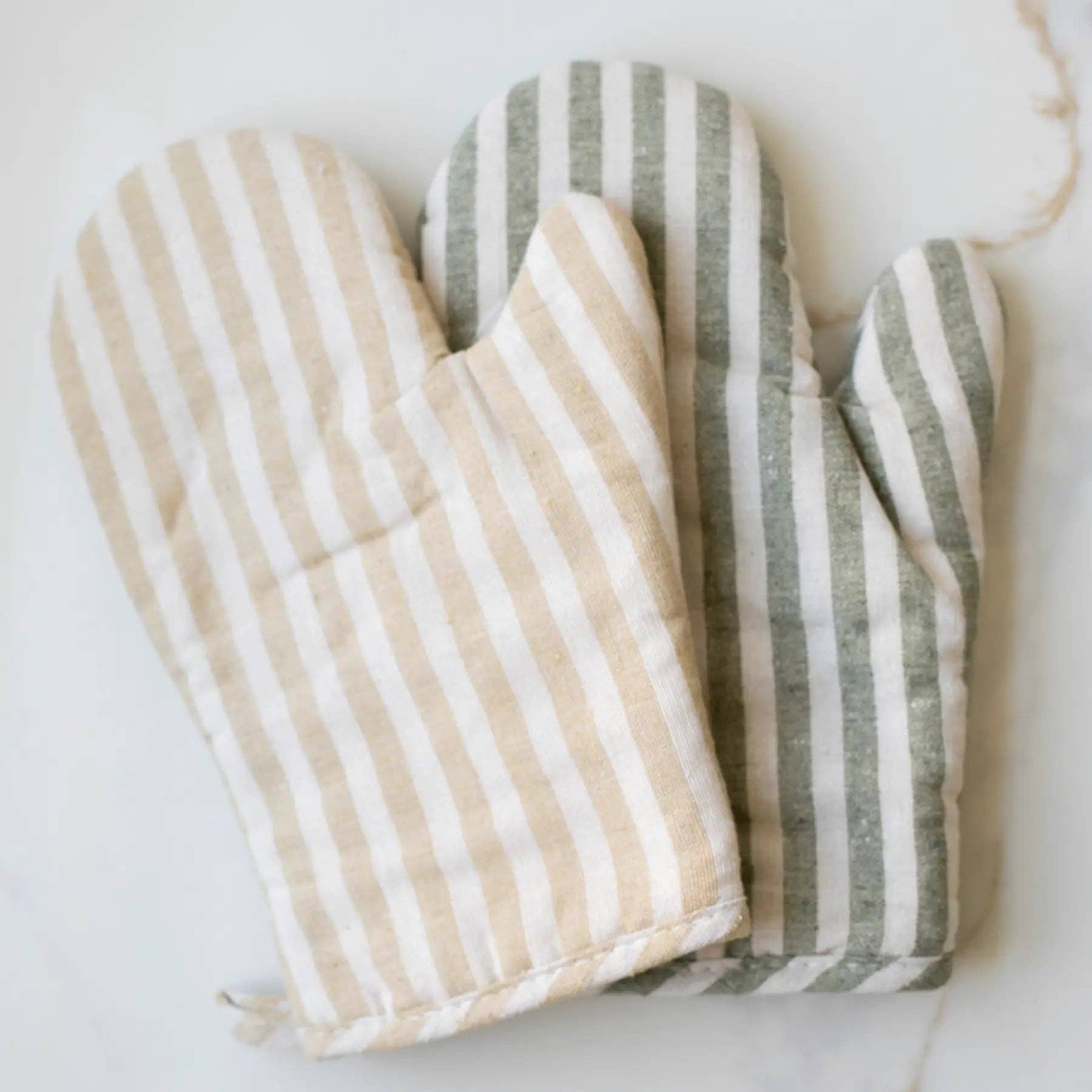 Stripe Oven Mitt: Coffee