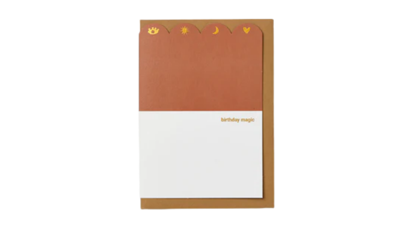 Birthday Magic Scalloped Greeting Card