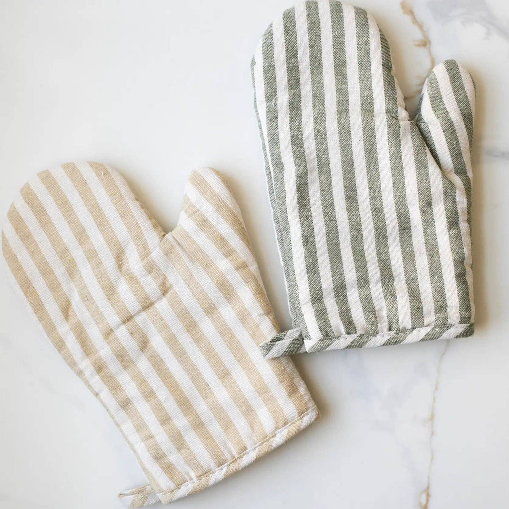 Stripe Oven Mitt: Coffee