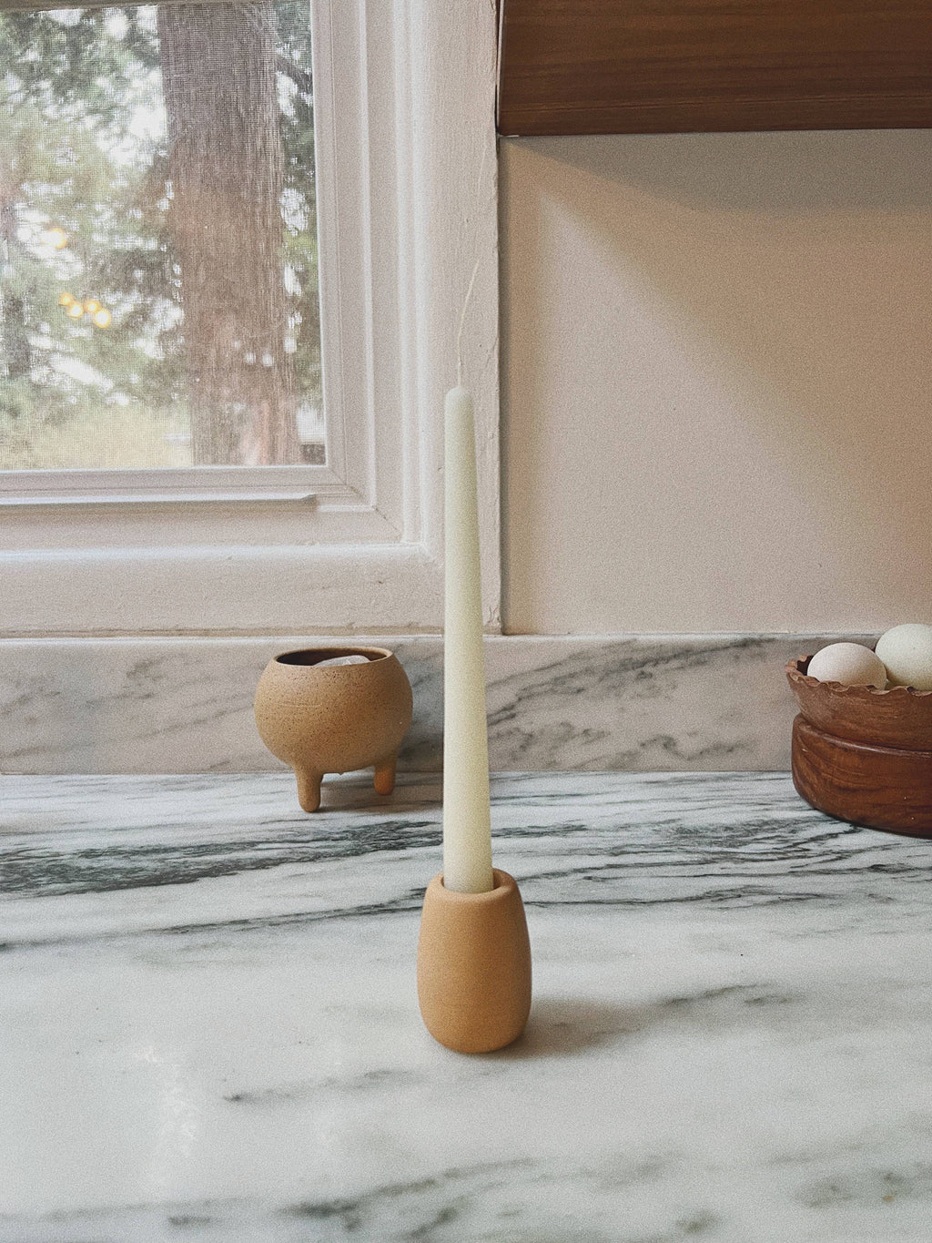 Natural Beeswax Dinner Table Taper Candles