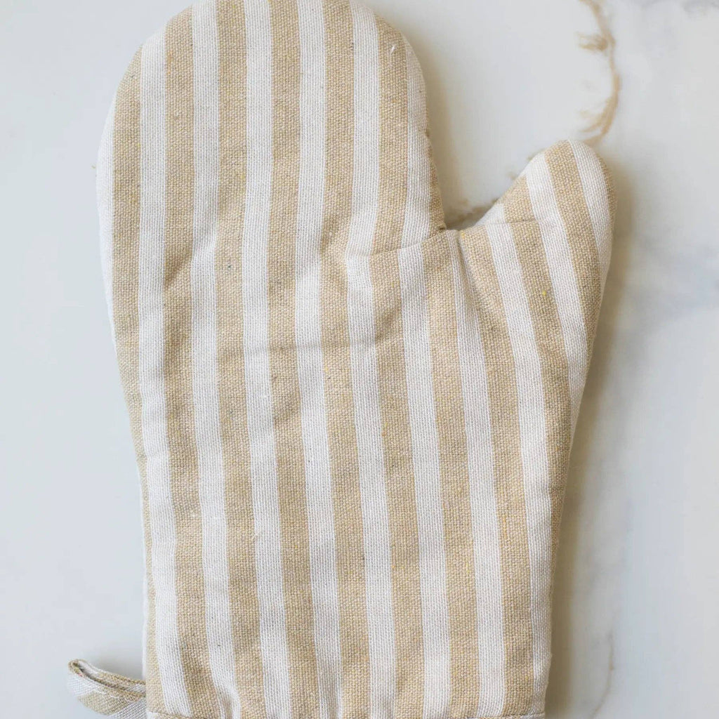 Stripe Oven Mitt: Coffee