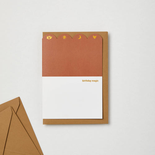 Birthday Magic Scalloped Greeting Card