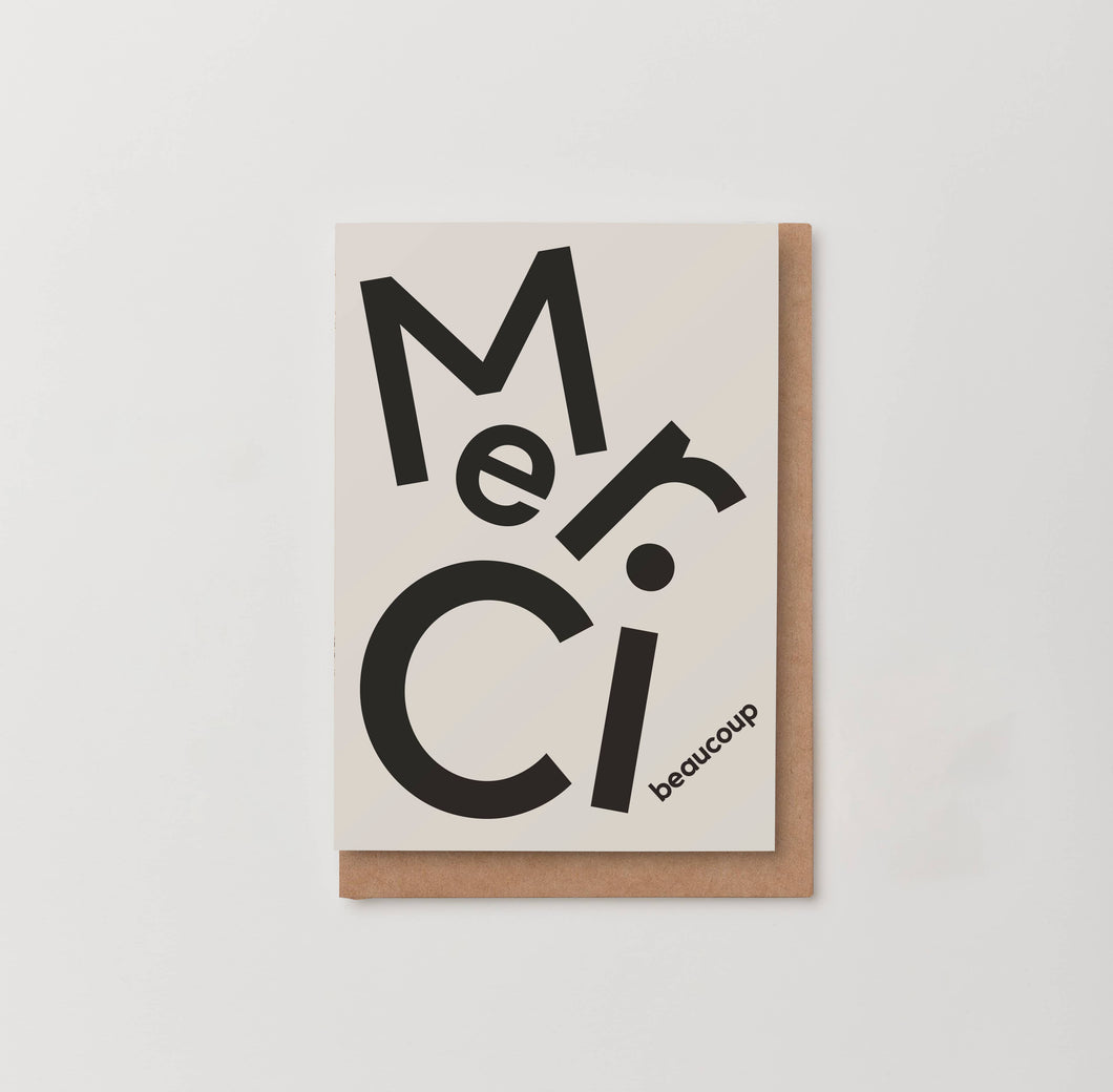 Merci Beacoup Thank You Card